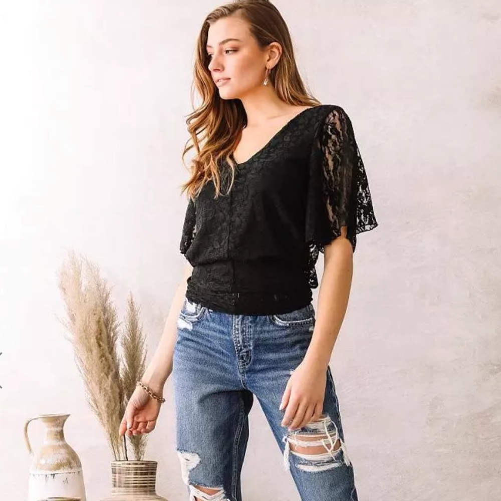 Open Back Lace Top - Picture 3 of 3